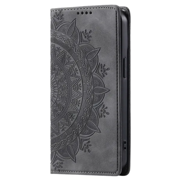 ART MANDALA Peňaženkový kryt pre Xiaomi Redmi 13 šedý