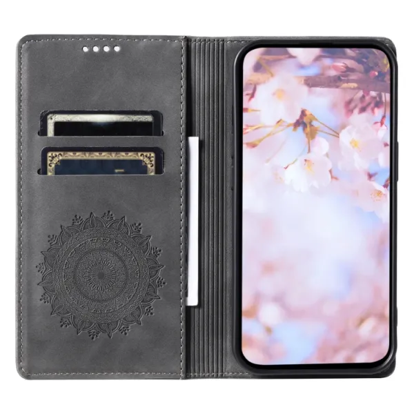 ART MANDALA Peňaženkový kryt pre Xiaomi Redmi 13 šedý