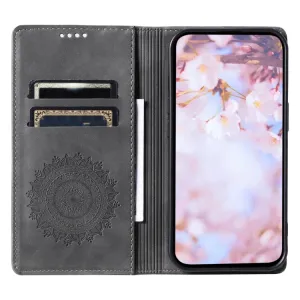 ART MANDALA Peňaženkový kryt pre Xiaomi Redmi 13 šedý