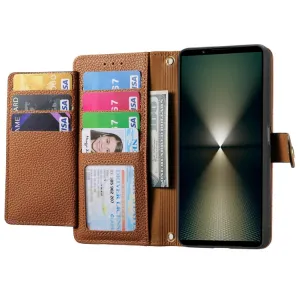 HEART Peňaženkové puzdro pre Sony Xperia 1 VI hnedé