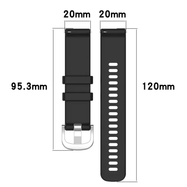 SILICONE Vymeniteľný remienok pre Garmin Vivomove Trend čierny