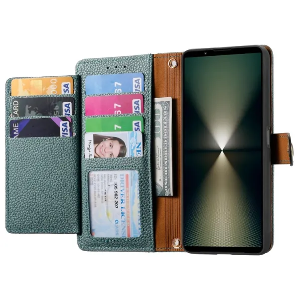 HEART Peňaženkové puzdro pre Sony Xperia 1 VI zelené
