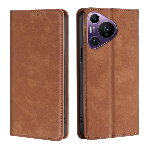 MAGNETIC Zaklápací kryt pre Huawei Pura 70 Pro svetlohnedý