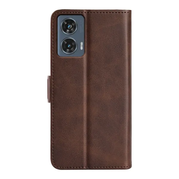 SIDE Peňaženkové puzdro pre Motorola Edge 50 Fusion tmavohnedé