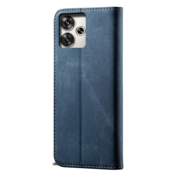 DENIM Peňaženkový kryt pre Xiaomi Redmi 13 modrý