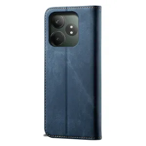 DENIM Peňaženkový kryt pre Realme GT 6 / Realme GT 6T modrý