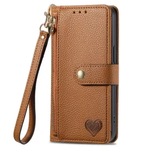 HEART Peňaženkové puzdro pre Sony Xperia 1 VI hnedé
