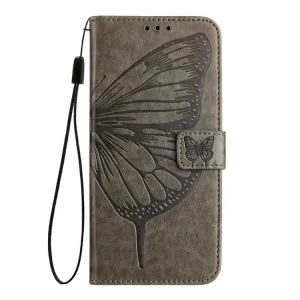 ART BUTTERFLY Peňaženkový obal pre Blackview Shark 8 šedý