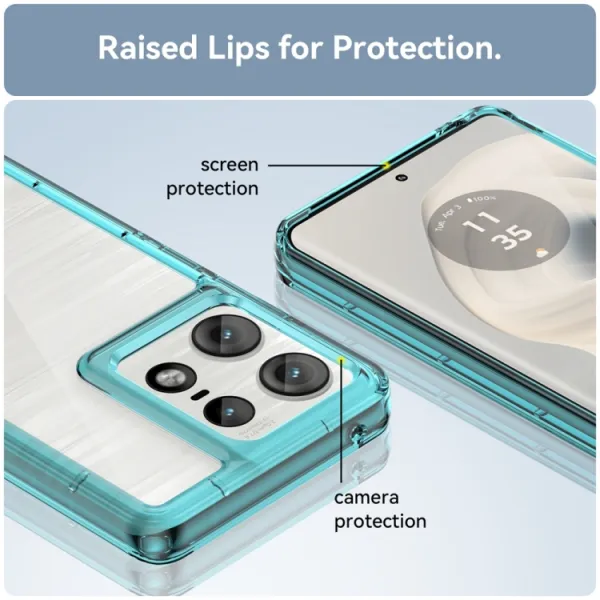 CRYSTAL Ochranný obal pre Motorola Edge 50 Pro tyrkysový