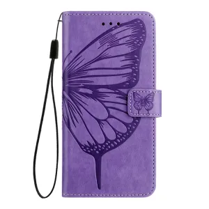 ART BUTTERFLY Peňaženkový obal pre Blackview Shark 8 svetlofialový