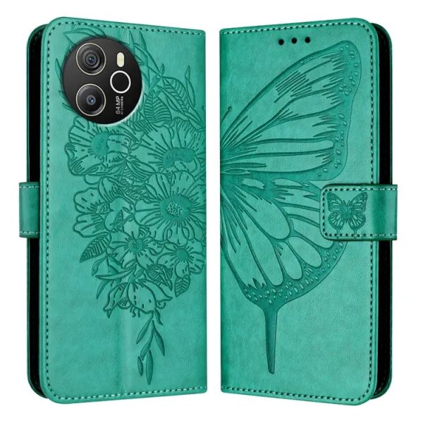 ART BUTTERFLY Peňaženkový obal pre Blackview Shark 8 zelený