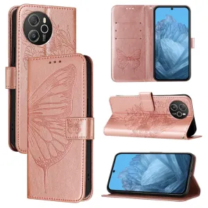 ART BUTTERFLY Peňaženkový obal pre Blackview Shark 8 ružovozlatý