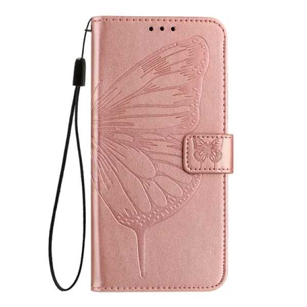 ART BUTTERFLY Peňaženkový obal pre Blackview Shark 8 ružovozlatý