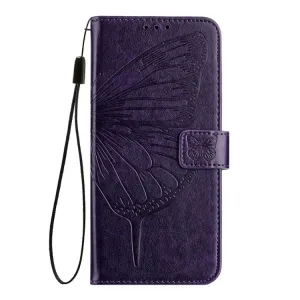 ART BUTTERFLY Peňaženkový obal pre Blackview Shark 8 tmavofialový