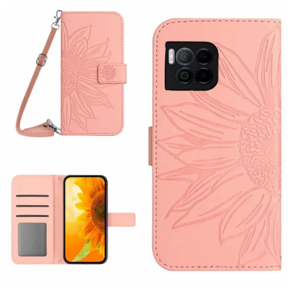 ART SUNFLOWER Peňaženkový obal so šnúrkou pre T Phone 2 Pro ružový