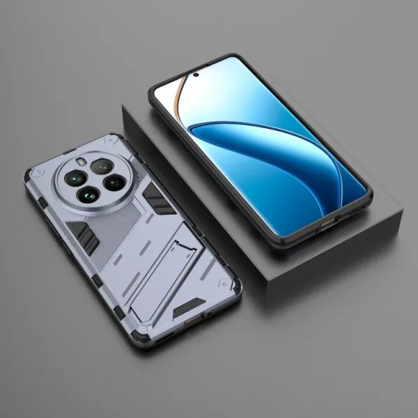 BIB Ochranný obal so stojanom pre Realme 12 Pro 5G / 12 Pro+ 5G šedý