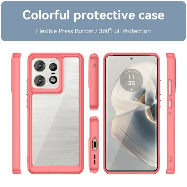 CRYSTAL Ochranný obal pre Motorola Edge 50 Pro červený