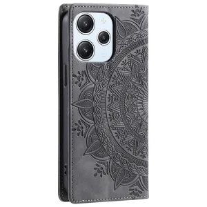 ART MANDALA Peňaženkový kryt pre Xiaomi Redmi 13 šedý