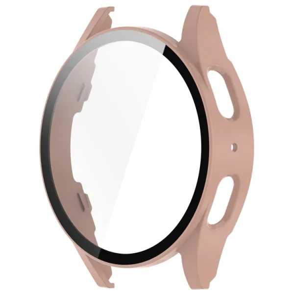 PC FULL COVER Plastový kryt so sklom pre Samsung Galaxy Watch 7 44mm ružový