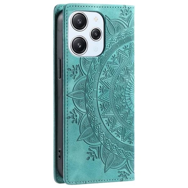 ART MANDALA Peňaženkový kryt pre Xiaomi Redmi 13 zelený