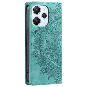 ART MANDALA Peňaženkový kryt pre Xiaomi Redmi 13 zelený