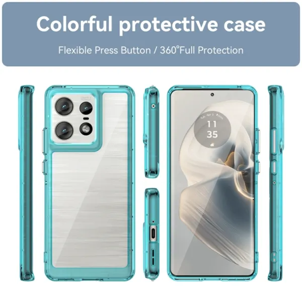 CRYSTAL Ochranný obal pre Motorola Edge 50 Pro tyrkysový