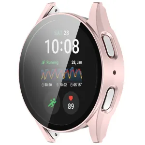 PC FULL COVER Plastový kryt so sklom pre Samsung Galaxy Watch 7 40mm ružovozlatý