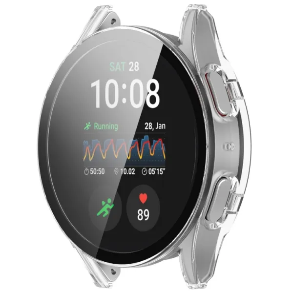 PC FULL COVER Plastový kryt so sklom pre Samsung Galaxy Watch 7 44mm priehľadný