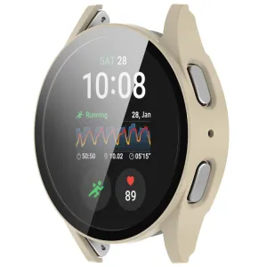 PC FULL COVER Plastový kryt so sklom pre Samsung Galaxy Watch 7 40mm béžový