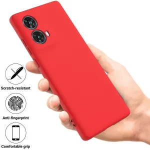 RUBBER Ochranný obal pre Motorola Moto G85 5G červený