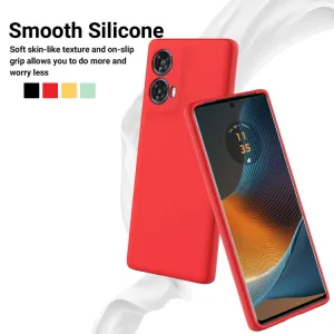 RUBBER Ochranný obal pre Motorola Moto G85 5G červený