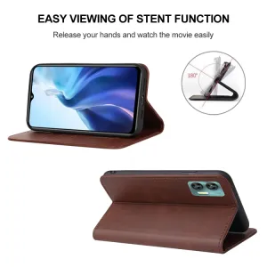 MAGNETIC Zaklápací kryt pre Oukitel C36 hnedý