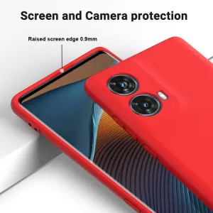 RUBBER Ochranný obal pre Motorola Moto G85 5G červený
