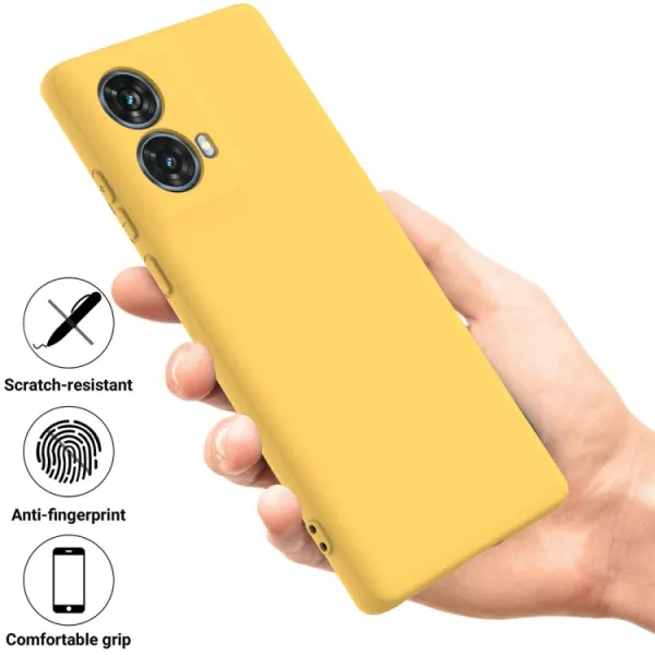 RUBBER Ochranný obal pre Motorola Moto G85 5G žltý