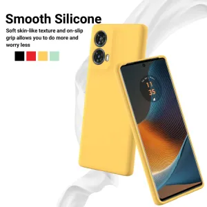 RUBBER Ochranný obal pre Motorola Moto G85 5G žltý