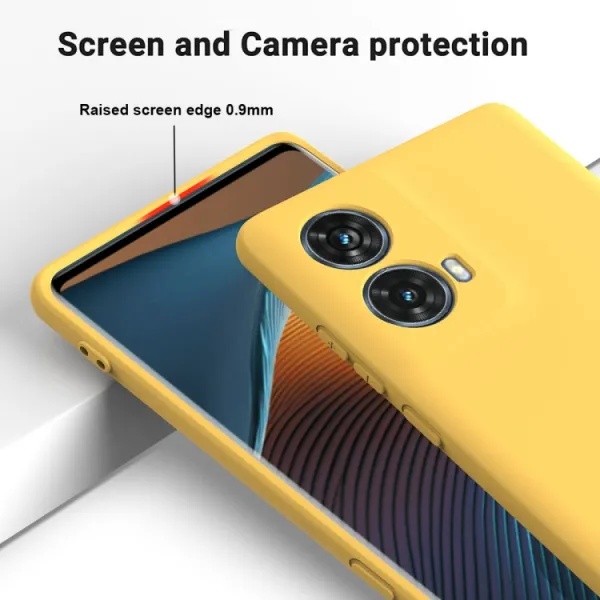 RUBBER Ochranný obal pre Motorola Moto G85 5G žltý