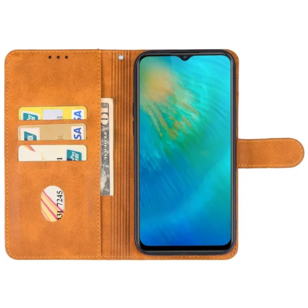 SMOOTH Peňaženkové puzdro pre Oukitel C38 hnedé