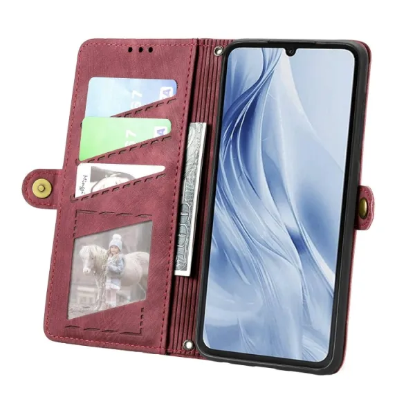 GEOM Peňaženkové puzdro pre Xiaomi Redmi 13C 5G červené