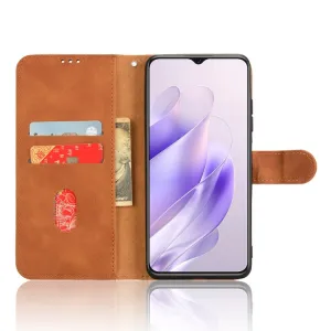 SKIN FLIP Peňaženkové puzdro pre Oukitel C37 hnedé