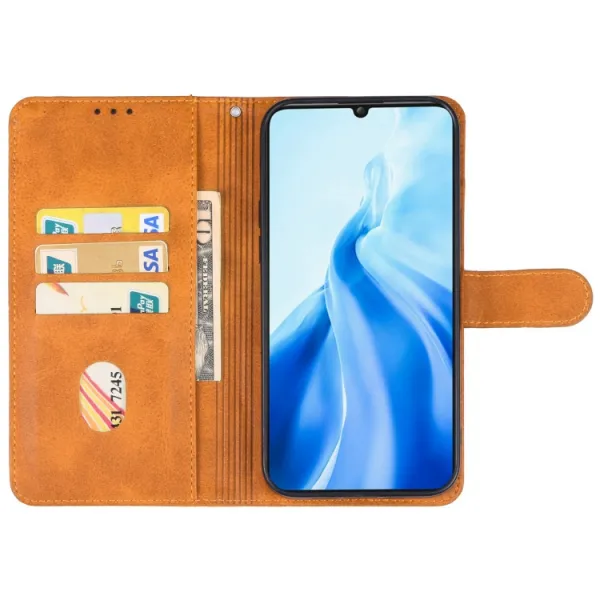 SMOOTH Peňaženkové puzdro pre Oukitel C51 hnedé