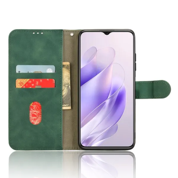 SKIN FLIP Peňaženkové puzdro pre Oukitel C37 zelené