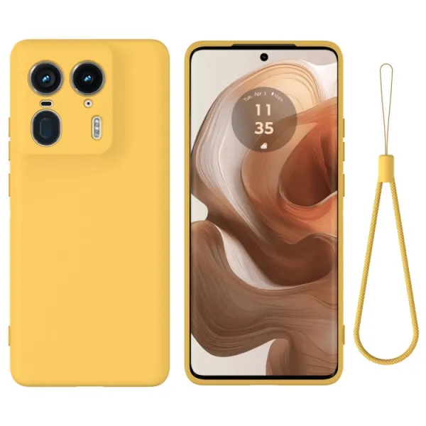 RUBBER Ochranný obal pre Motorola Edge 50 Ultra žltý