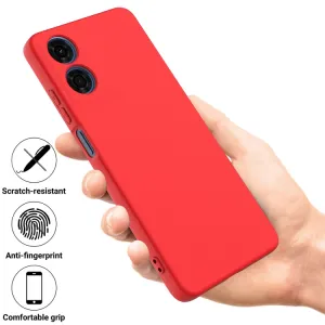 RUBBER Ochranný kryt pre Motorola Moto E14 červený