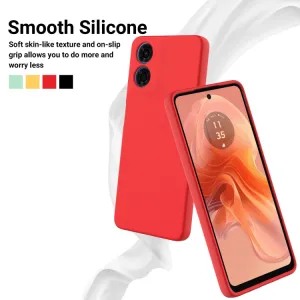 RUBBER Ochranný kryt pre Motorola Moto E14 červený