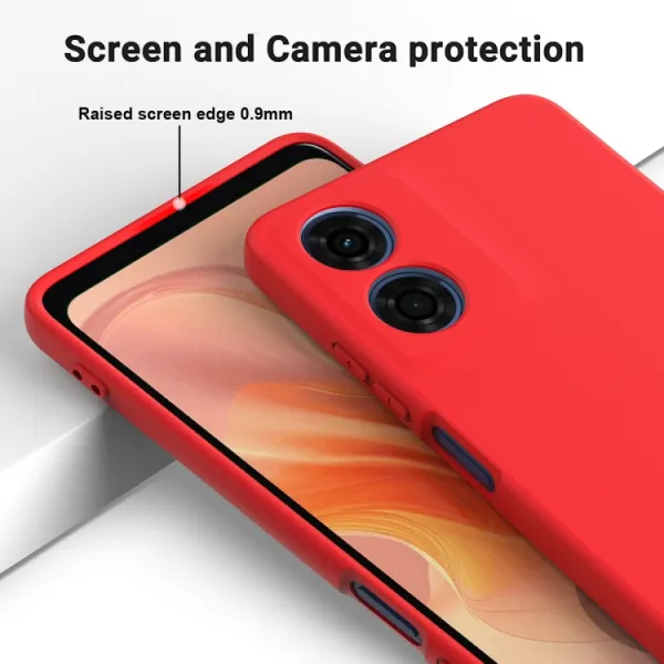 RUBBER Ochranný kryt pre Motorola Moto E14 červený