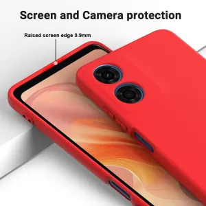 RUBBER Ochranný kryt pre Motorola Moto E14 červený
