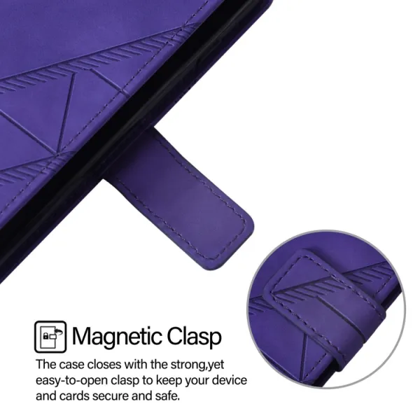 TRIANGLE Peňaženkové puzdro s remienkom HTC U24 Pro fialové
