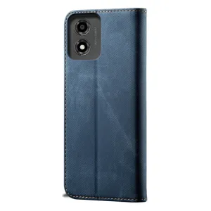 DENIM Peňaženkový kryt pre Motorola Moto E14 modrý
