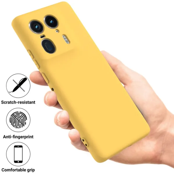 RUBBER Ochranný obal pre Motorola Edge 50 Ultra žltý