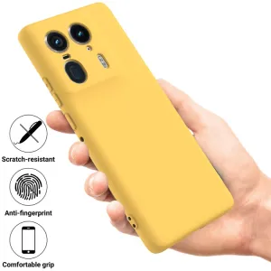 RUBBER Ochranný obal pre Motorola Edge 50 Ultra žltý